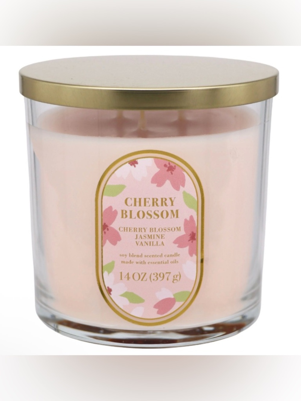 Cherry Blossom Scented Jar Candle - Pink